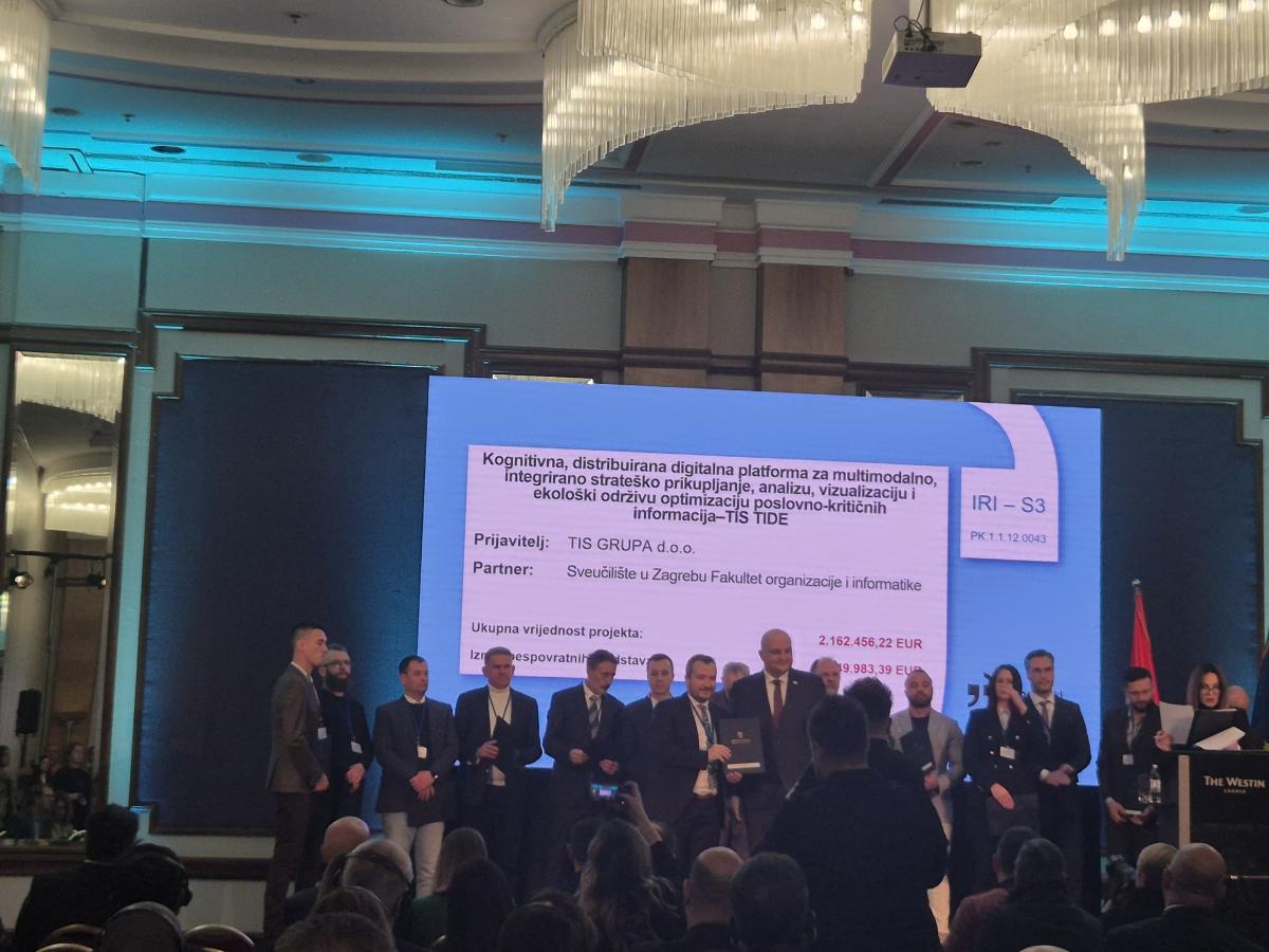 Dodjela Odluke o financiranju projektu TIS TIDE u okviru Poziva IRI S3.